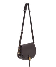 PINKO SADDLE Sac bandoulière en cuir avec rabat moro-mix brune gal. nik d'or - Sacs pour Femme - 3