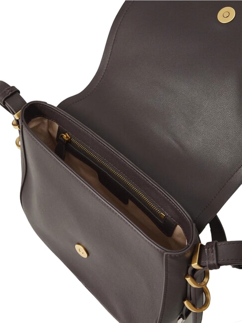SADDLE Sac bandoulière en cuir avec rabat moro-mix brune gal. nik d'or - Sacs pour Femme