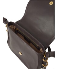 PINKO SADDLE Sac bandoulière en cuir avec rabat moro-mix brune gal. nik d'or - Sacs pour Femme - 6