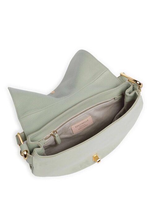 MAGIE SUEDE BIM Sac &agrave; bandouli&egrave;re en daim vert c&eacute;ladon - Sacs pour Femme