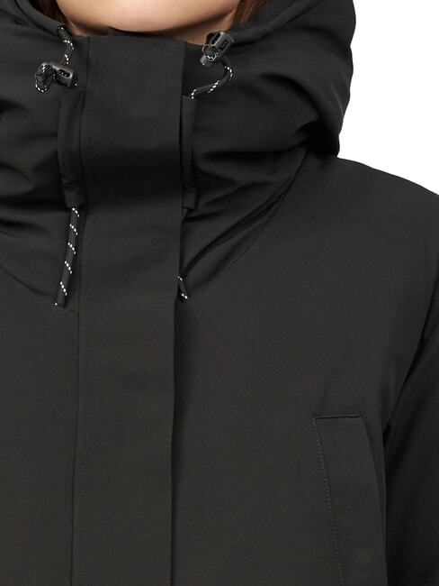 ATHABASCA Parka longue à capuche noir - Vestes pour femmes