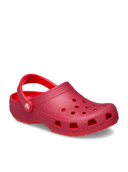 CLASSIC GLITTER CLOG W sabot &agrave; pantoufle rouge cerise - Chaussures Femme