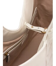 PINKO PUZZLE Sac à bandoulière en cuir cousu blanc de soie-or antique - Sacs pour Femme - 5