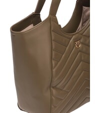 PINKO PUZZLE Sac à bandoulière en cuir cousu roitelet-or antique - Sacs pour Femme - 4