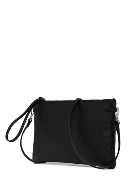 HERMY Sac enveloppe en cuir avec bandoulière Noir - Sacs pour Femme