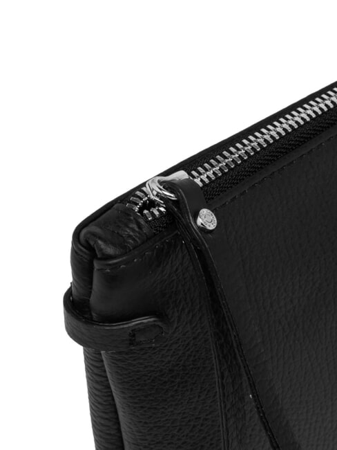 HERMY Sac enveloppe en cuir avec bandoulière Noir - Sacs pour Femme