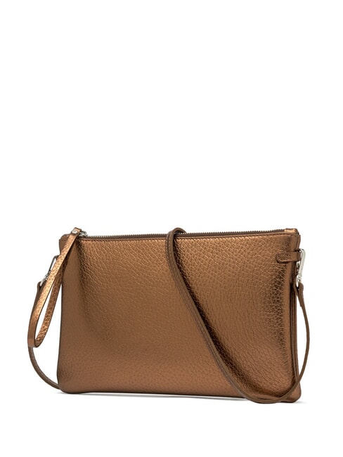 HERMY Sac enveloppe en cuir métallisé grillé - Sacs pour Femme