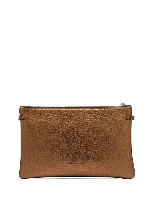 HERMY Sac enveloppe en cuir métallisé grillé - Sacs pour Femme