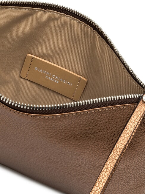 HERMY Sac enveloppe en cuir métallisé grillé - Sacs pour Femme