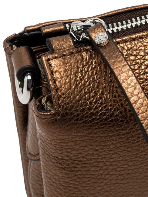 THREE Sac à bandoulière en cuir métallisé grillé - Sacs pour Femme