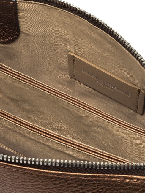 THREE Sac à bandoulière en cuir métallisé grillé - Sacs pour Femme