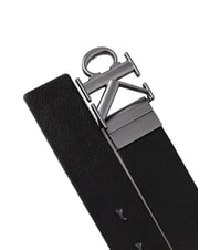 CALVIN KLEIN CKJ PLAQUE Ceinture double face pouvant être raccourcie noir/délicieux/bronze mat - Ceintures - 3