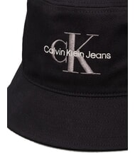 CALVIN KLEIN CKJ MONO LOGO Bob en coton sur noir - Bonnets - 3
