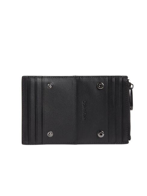 CK MUST Porte-monnaie et porte-cartes en cuir sur noir - Portefeuilles Homme