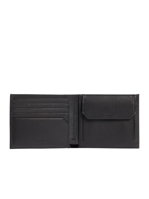CK MUST Portefeuille en cuir avec porte-monnaie sur noir - Portefeuilles Homme