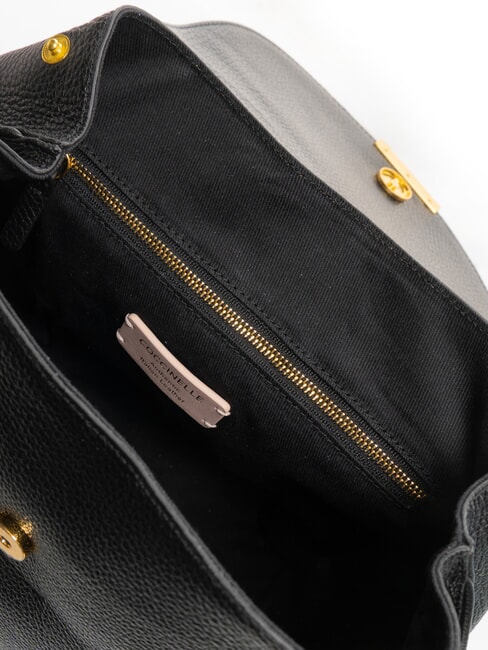 PRIMROSE Sac à dos en cuir martelé Noir - Sacs pour Femme