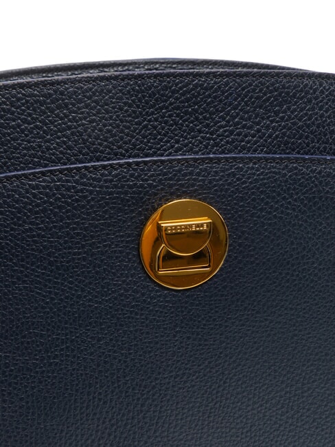 LIYA Sac bandoulière en cuir martelé bleu nuit - Sacs pour Femme