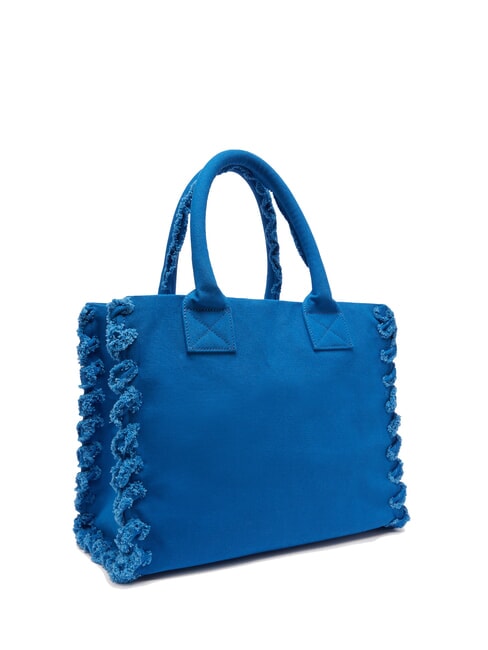 BEACH Sac shopping en toile recyclée bleu-bleu aster ch.-or antique - Sacs pour Femme
