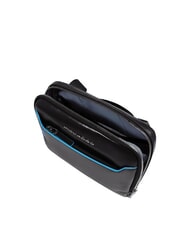 PIQUADRO BLUE SQUARE Sac en cuir Noir - Sacs en Bandouli&egrave;res pour Homme - 4