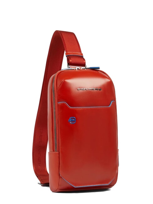 BLUE SQUARE Sac à dos en cuir à une épaule cuir4 - Sacs en Bandoulières pour Homme