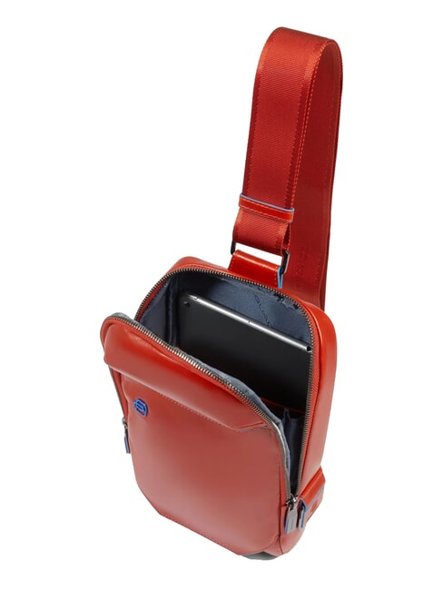 BLUE SQUARE Sac à dos en cuir à une épaule cuir4 - Sacs en Bandoulières pour Homme