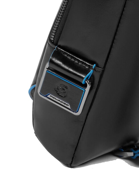 BLUE SQUARE Sac à dos en cuir à une épaule Noir - Sacs en Bandoulières pour Homme