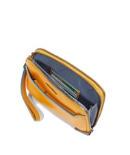 PIQUADRO BLUE SQUARE Pochette en cuir pour homme jaune - Étui pour tablette & Organiseur - 4