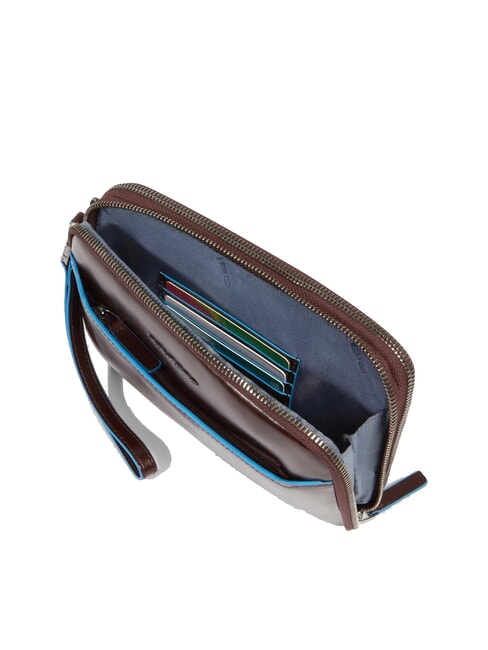 BLUE SQUARE Pochette en cuir pour homme ACAJOU - &Eacute;tui pour tablette & Organiseur