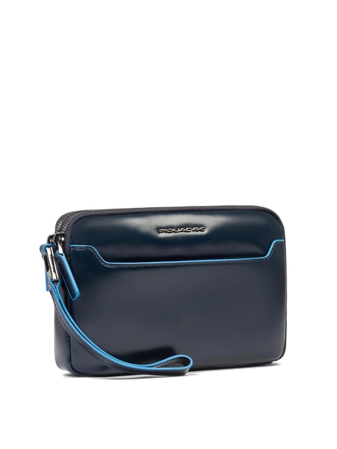 BLUE SQUARE Pochette en cuir pour homme bleu - &Eacute;tui pour tablette & Organiseur