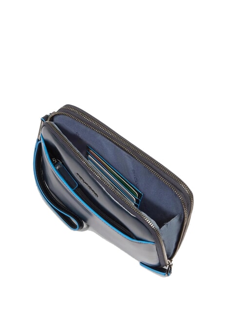 BLUE SQUARE Pochette en cuir pour homme bleu - &Eacute;tui pour tablette & Organiseur