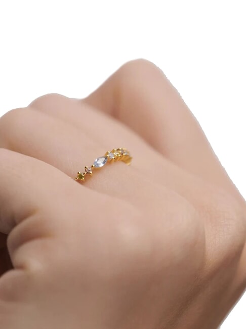 COLOR LOTUS Bague avec pierres colorées or - Bagues