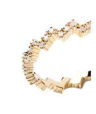 PDPAOLA THE NEW ESSENTIALS THE ZIPPER Bague plaquée or avec zircone - Bagues