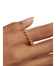 PDPAOLA THE NEW ESSENTIALS THE ZIPPER Bague plaquée or avec zircone or - Bagues - 3