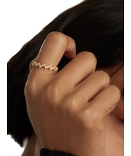 PDPAOLA THE NEW ESSENTIALS THE ZIPPER Bague plaquée or avec zircone or - Bagues - 4