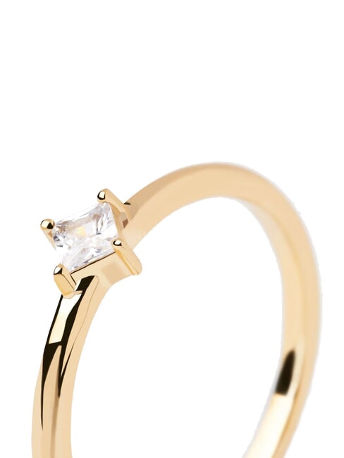 THE NEW ESSENTIALS OBI Bague solitaire avec zircone or - Bagues