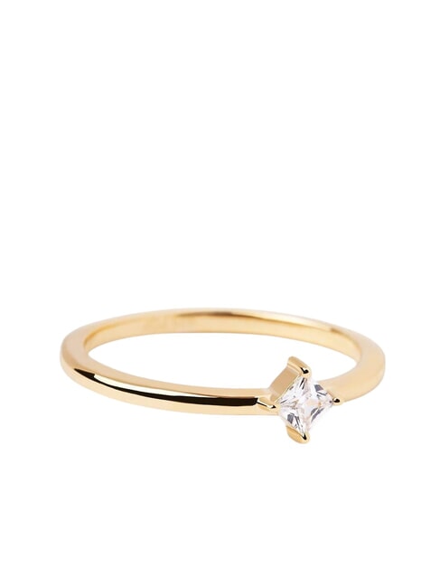 THE NEW ESSENTIALS OBI Bague solitaire avec zircone or - Bagues