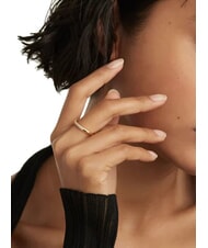 PDPAOLA THE NEW ESSENTIALS TIARA Bague en zircone plaquée or or - Bagues - 5