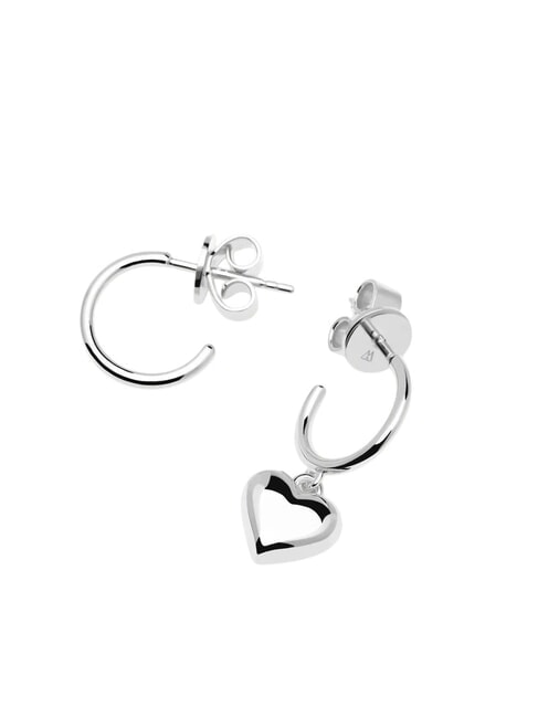 L'ABSOLU ENGRAVE ME Boucles d'oreilles en argent plaqué rhodium argent - Boucles d'oreilles