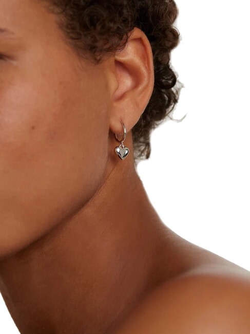 L'ABSOLU ENGRAVE ME Boucles d'oreilles en argent plaqué rhodium argent - Boucles d'oreilles