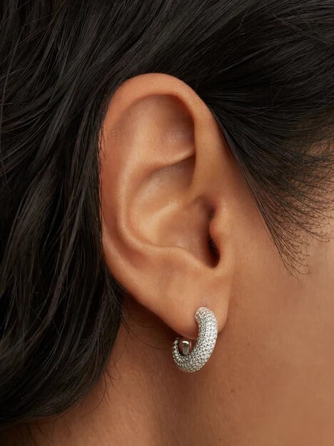 THE NEW ESSENTIALS KING Boucles d'oreilles créoles bombées argent - Boucles d'oreilles