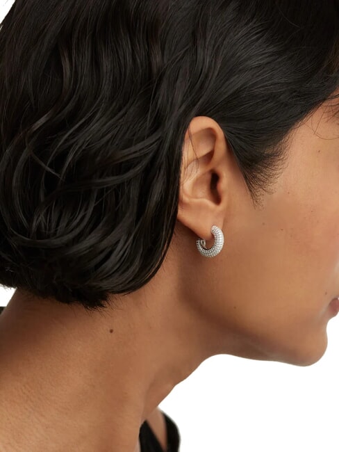 THE NEW ESSENTIALS KING Boucles d'oreilles créoles bombées argent - Boucles d'oreilles