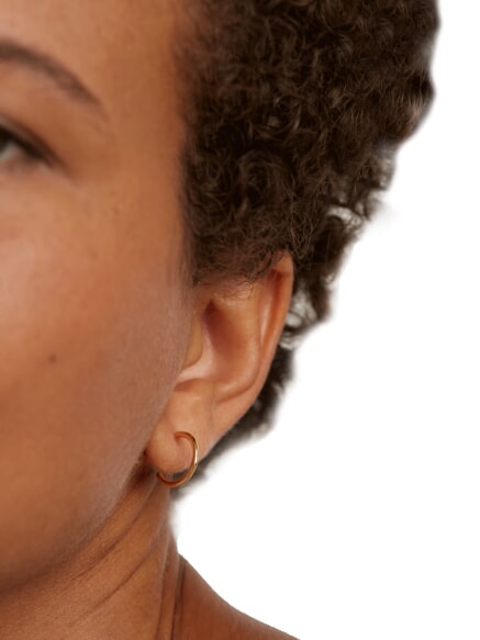 ESSENTIALS L'ABSOLU ENGRAVE ME  Boucles d'oreilles plaquées or or - Boucles d'oreilles