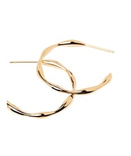 PDPAOLA FIVE VANILLA Boucles d'oreilles créoles plaquées or - Boucles d'oreilles