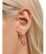 PDPAOLA FIVE VANILLA Boucles d'oreilles créoles plaquées or or - Boucles d'oreilles - 4