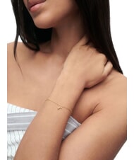 PDPAOLA THE NEW ESSENTIALS KIRA Bracelet chaîne avec zircone ronde et pendentif goutte or - Bracelets - 4