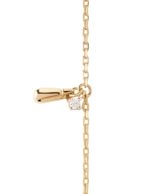 THE NEW ESSENTIALS KIRA Bracelet chaîne avec zircone ronde et pendentif goutte or - Bracelets