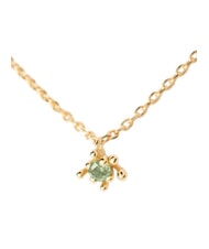 PDPAOLA COLOR GREEN FLEUR Collier pendentif avec zircone et griffes - Colliers