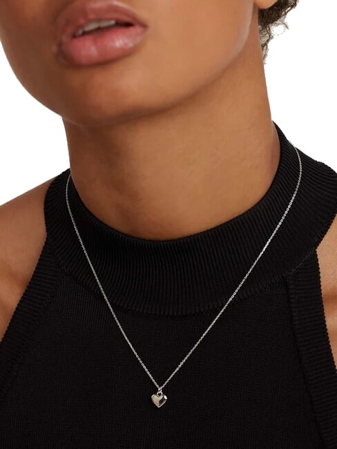 L'ABSOLU ENGRAVE ME Collier en argent avec pendentif en forme de cœur argent - Colliers