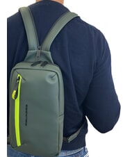 PIQUADRO CORNER SPECIALE GOMMATO  Sac à dos à une épaule VERT - Sacs à dos pour ordinateur portable - 5