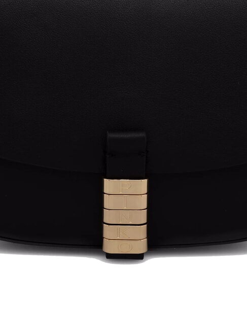 SADDLE Petit sac à bandoulière en cuir fille noire mixte limousine. or-n - Sacs pour Femme